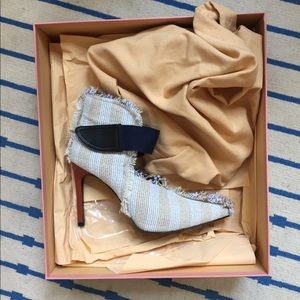 Acne Studios Striped Linen Stilettos